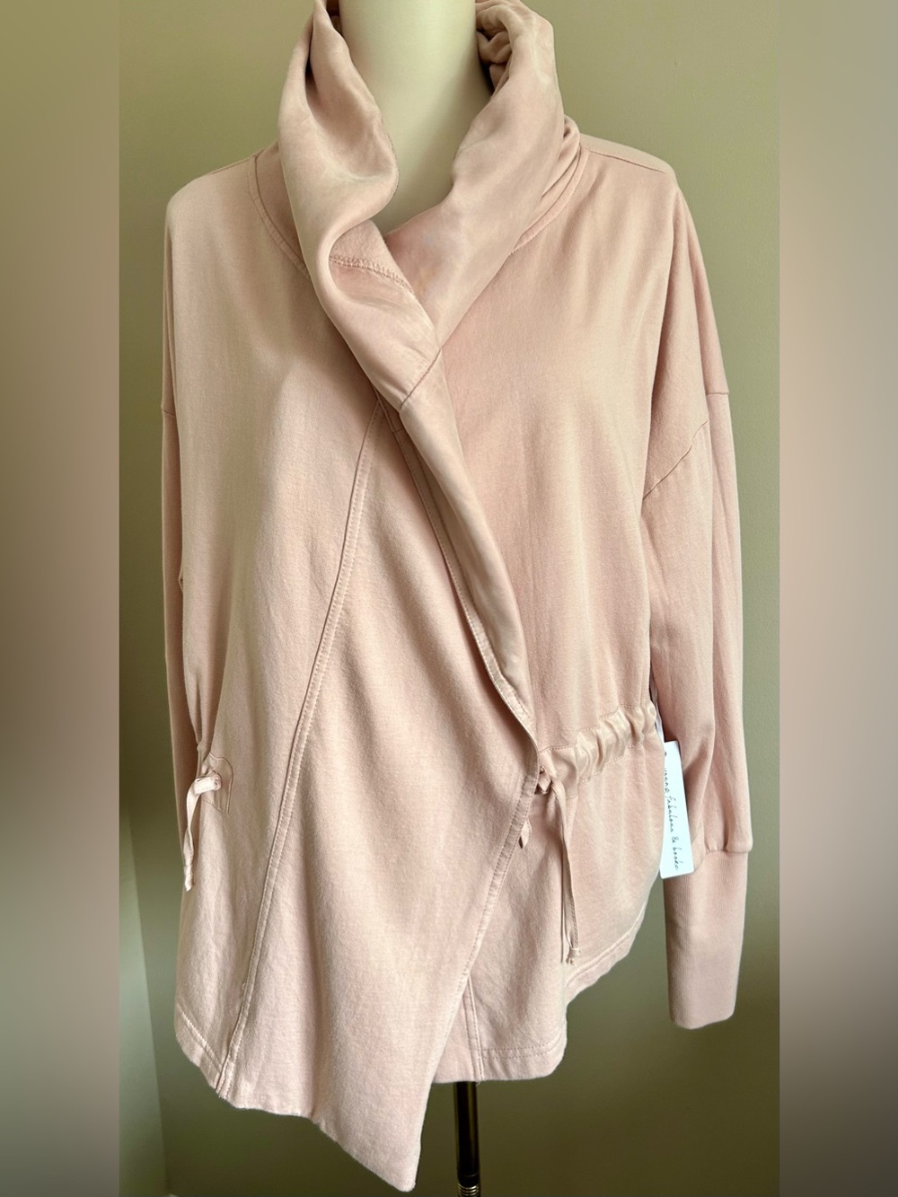 NWT - Young Fabulous & Broke Shawl Collared Jacket w Hood in Dusty Pink. - Picture 8 of 12